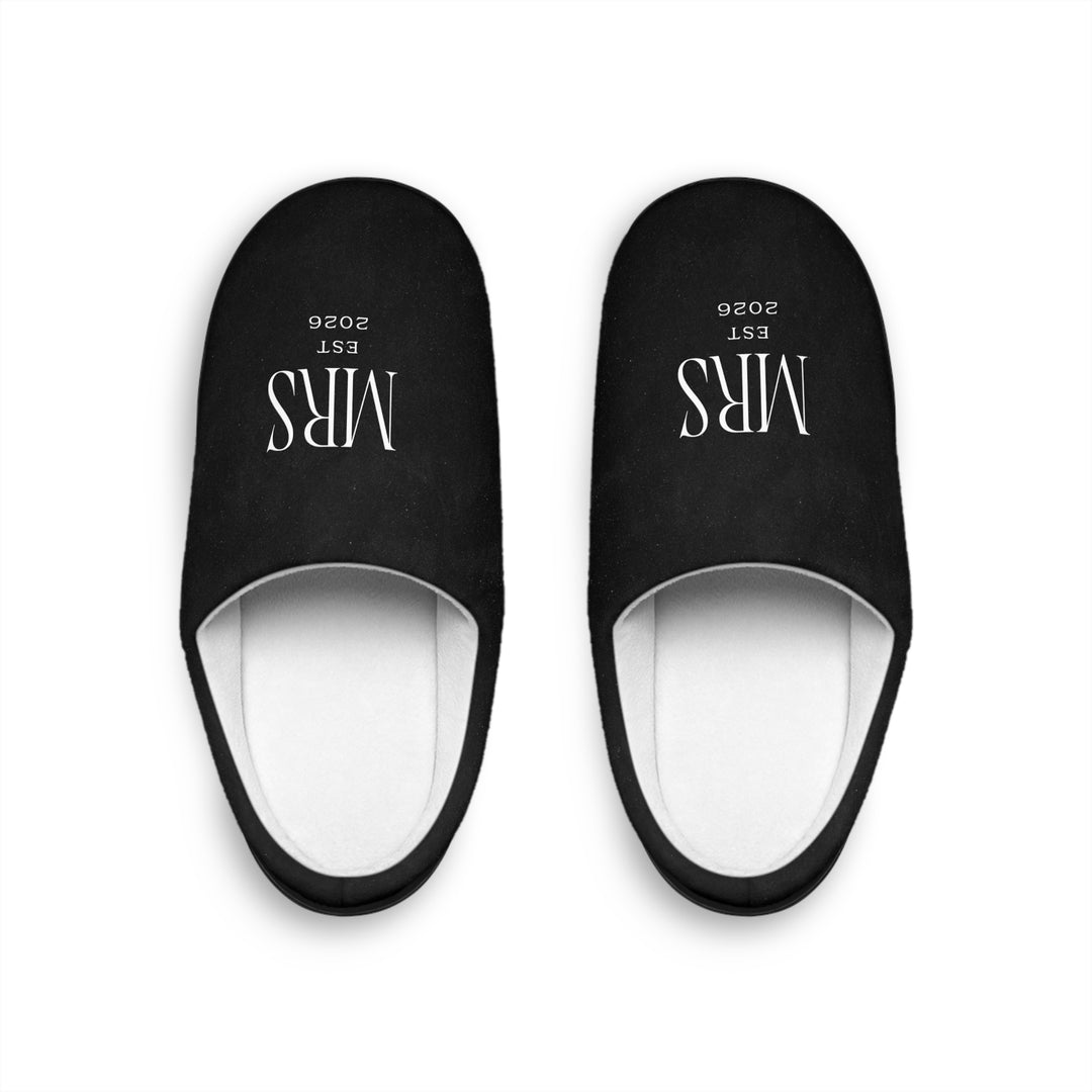 Midnight Union Bridal Indoor Slippers  —  Mrs Est 2026