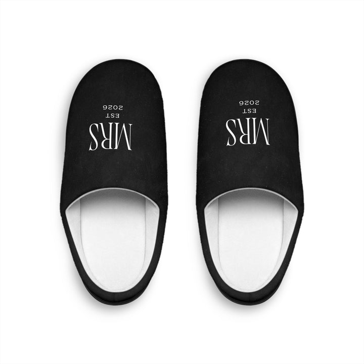 Midnight Union Bridal Indoor Slippers  —  Mrs Est 2026