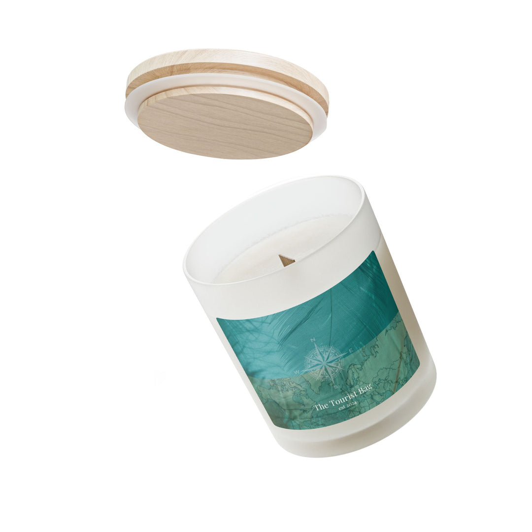 Seafoam Compass – Frosted Glass Candle 11oz