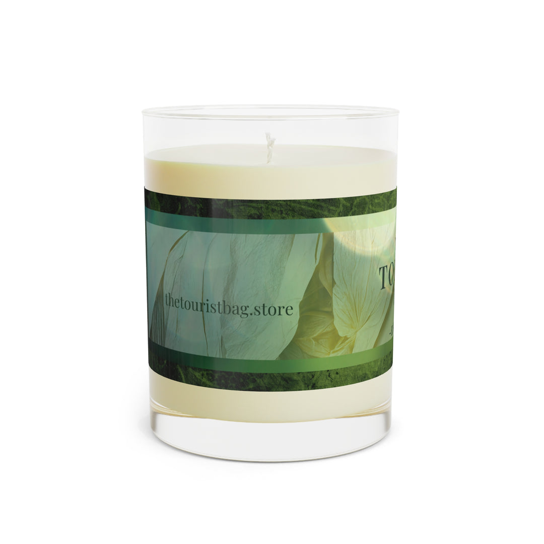 Emerald Embrace,The White Tea & Fig Scented Candle (Full Glass, 11oz)