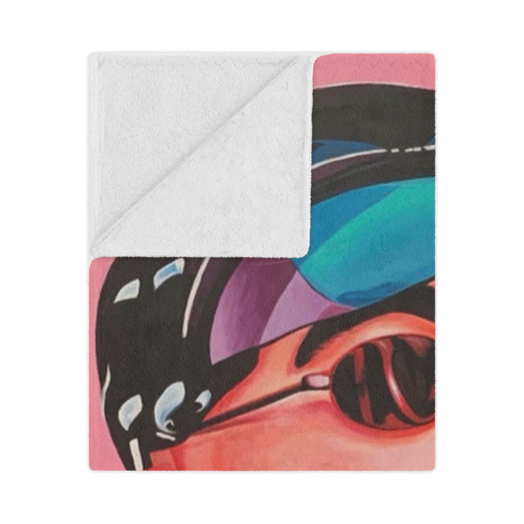 Signature Portrait - Minky Blanket (Inspired by Bad*Bunny)