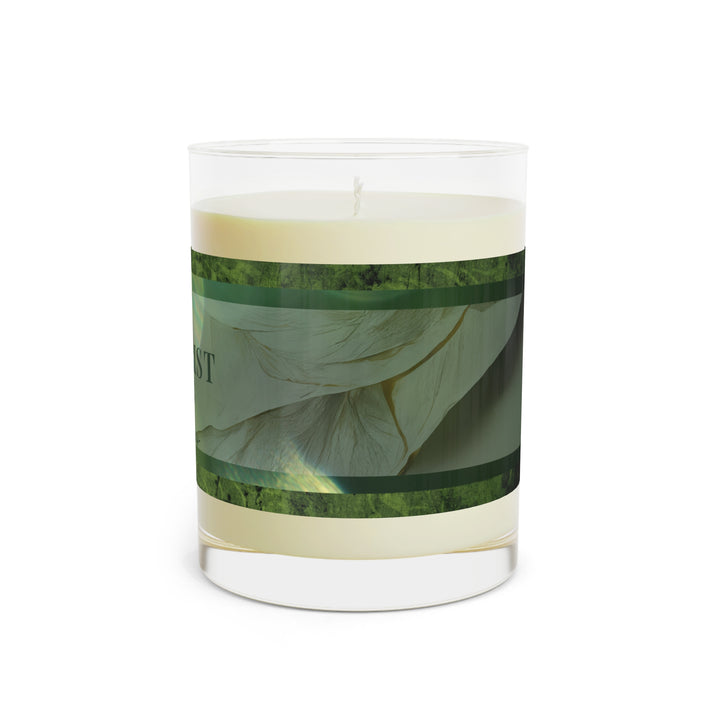 Emerald Embrace,The White Tea & Fig Scented Candle (Full Glass, 11oz)