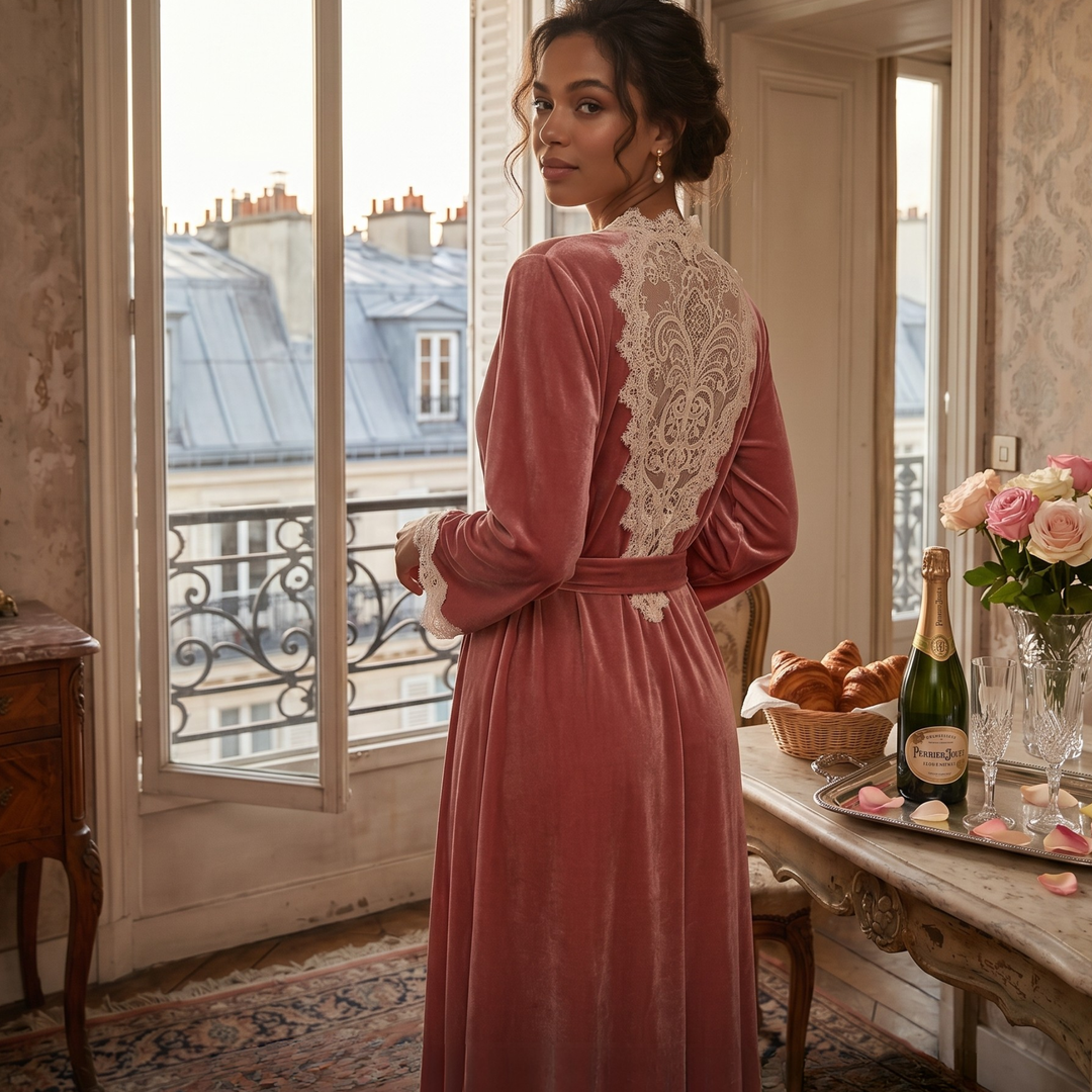 Rose Velvet Reverie Robe