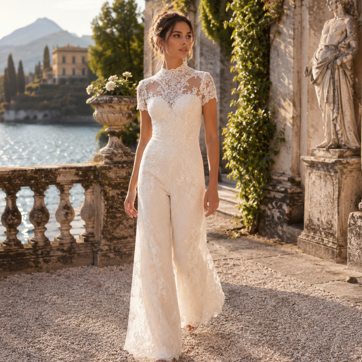 Whispering Meadow Lace Bridal Jumpsuit