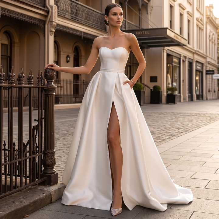 Pearl Union Metropolitan Grace Satin Bridal Gown