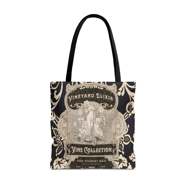 Vineyard Elixir Noir Tote Bag | Vintage Wine Label Inspired