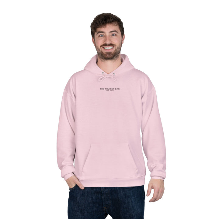 Coastal Classic Tourist Bag Unisex EcoSmart® Pullover Hoodie Sweatshirt (Pink)