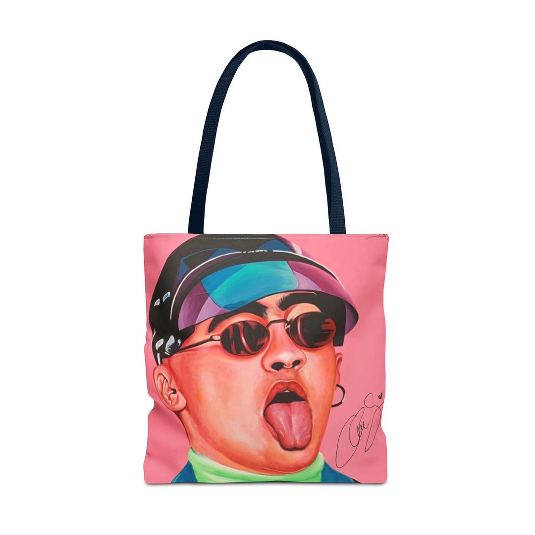 Signature Portrait - Jean Patch Tote Bag (Inspired by Bad*Bunny)