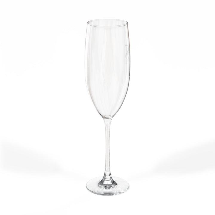 Pearl Union Mrs Est. 2026 Engraved Champagne Flute  —  Bridal Wedding & Honeymoon Toast Glass