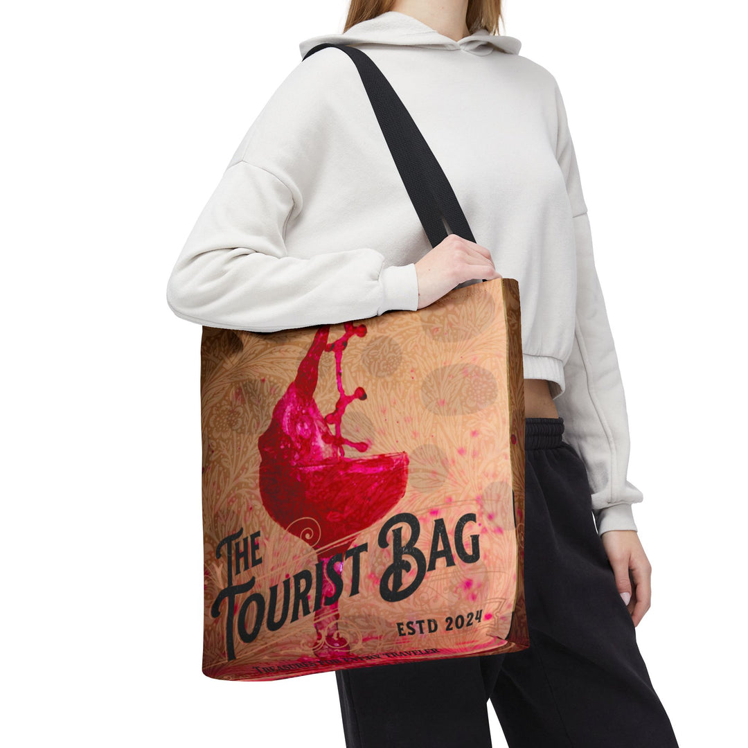 Crushed Bloom Vineyard Tote Bag | Wine-Inspired Floral Carryall  (18 x 18)