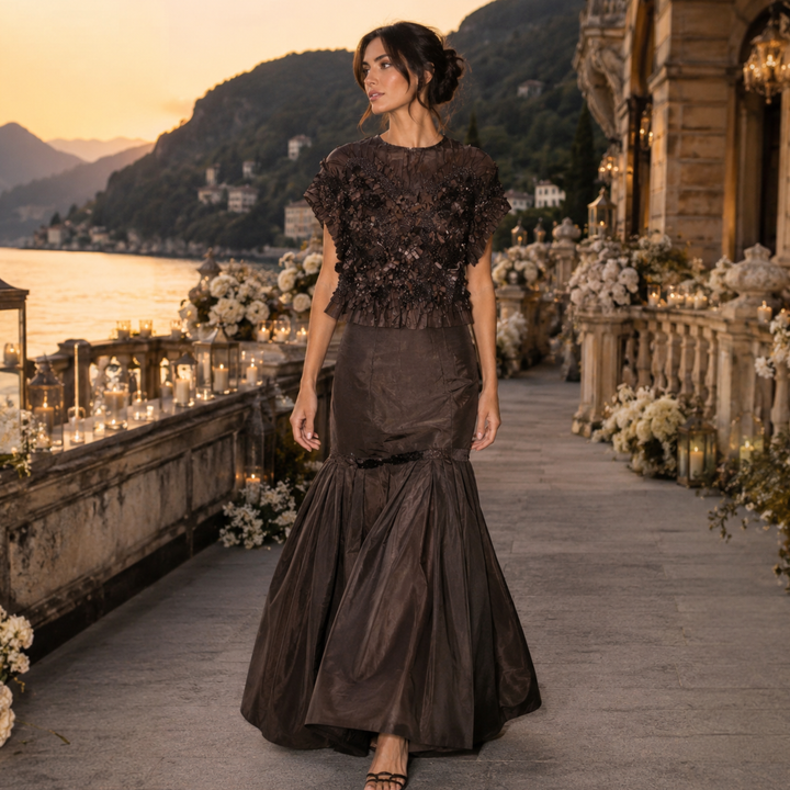 Chocolate Amour Couture Mermaid Skirt