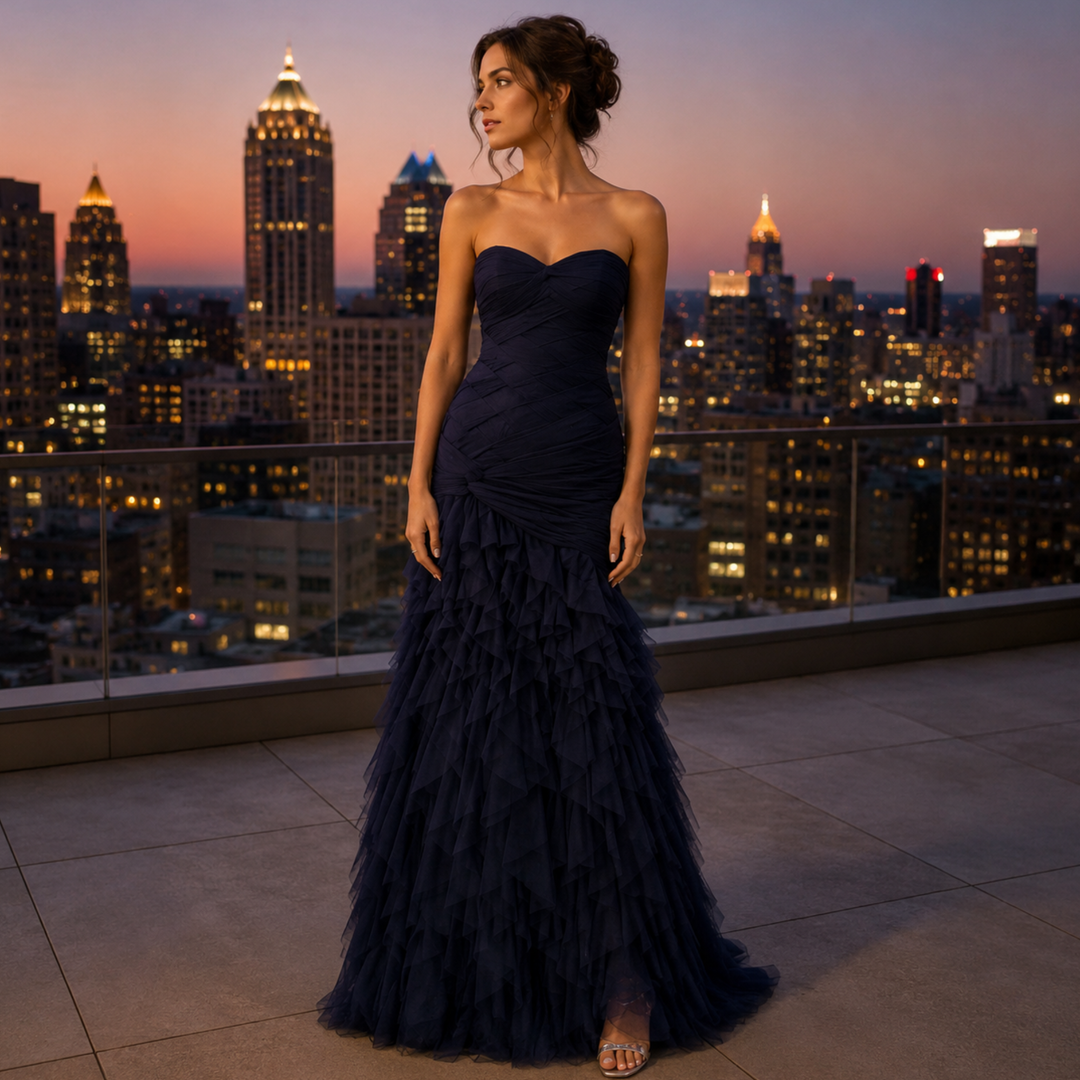 Gilded Garden Midnight Mermaid Gown