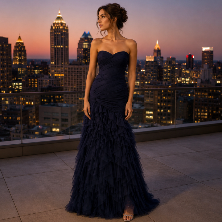 Gilded Garden Midnight Mermaid Gown