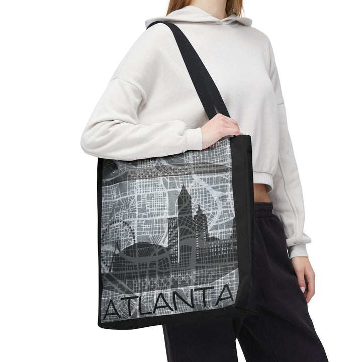 Atlanta Series, Blueprint Cityscape, Tote Bag