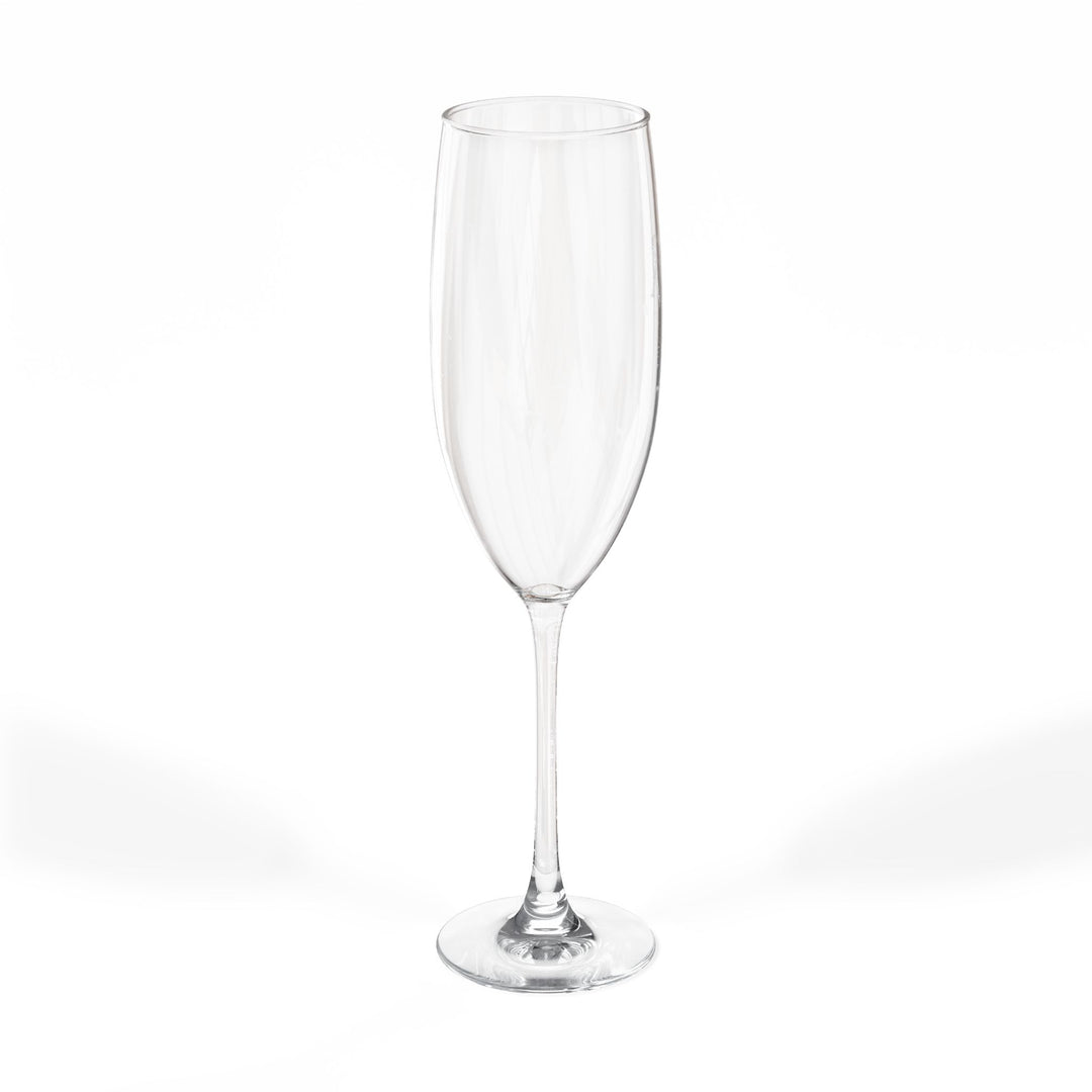 Pearl Union Mr Est. 2026 Engraved Champagne Flute  —  Groom Wedding & Honeymoon Toast Glass