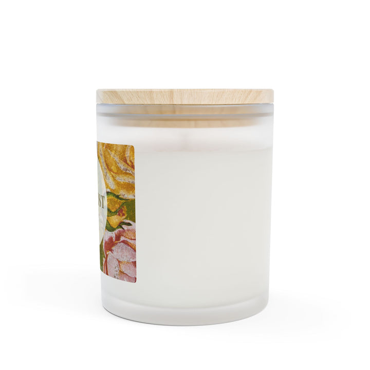 Vintage Floral – Frosted Glass Candle 11oz- Lavendar