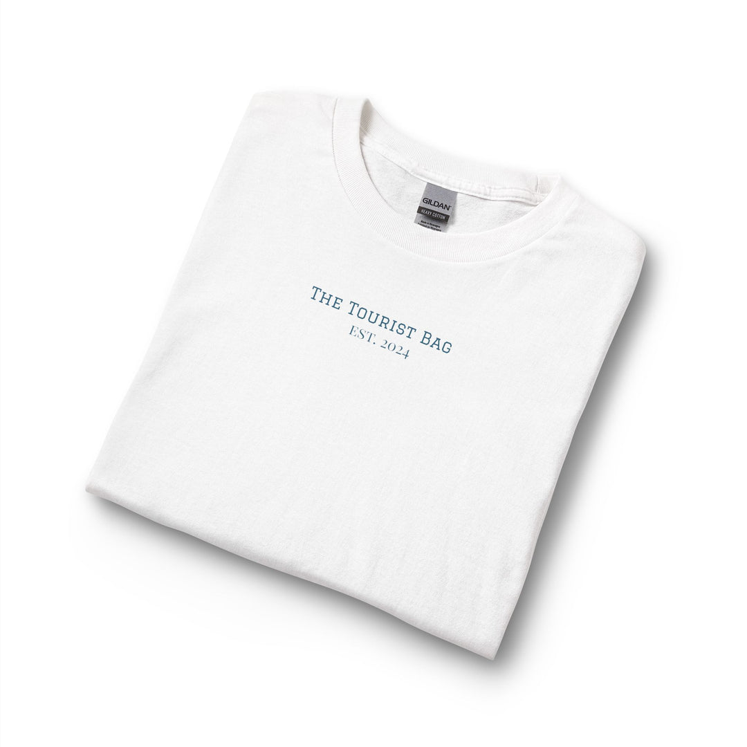 Siren of the Harbor – Mermaid Nautical Emblem Unisex Long Sleeve T-Shirt (White)