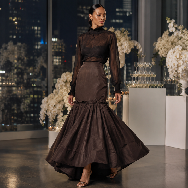 Chocolate Amour Couture Mermaid Skirt