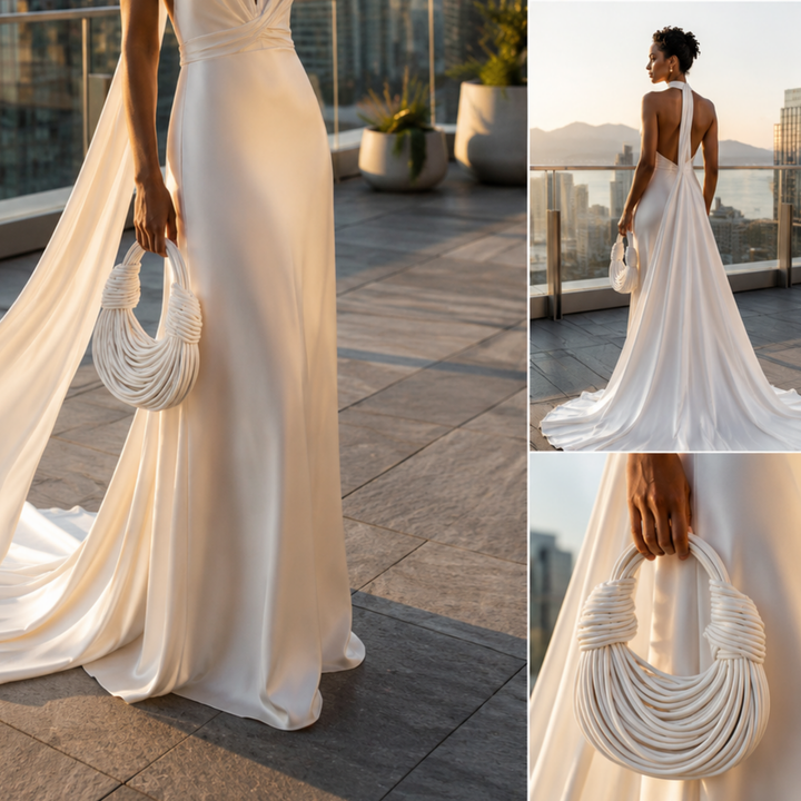 Ivory Halo Bridal Handbag