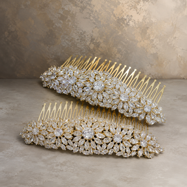 Celestial Bloom Bridal Hair Comb