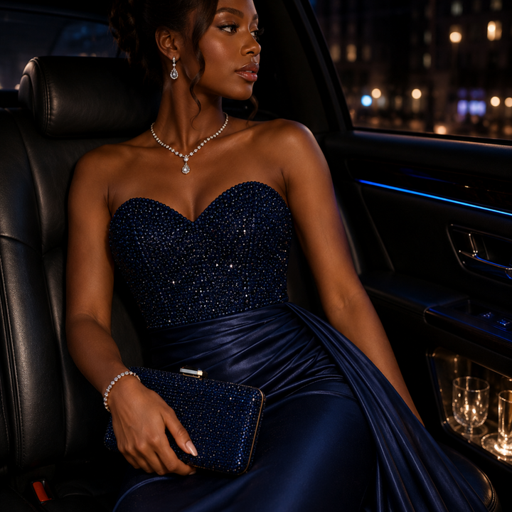 Sapphire Nights Crystal Clutch