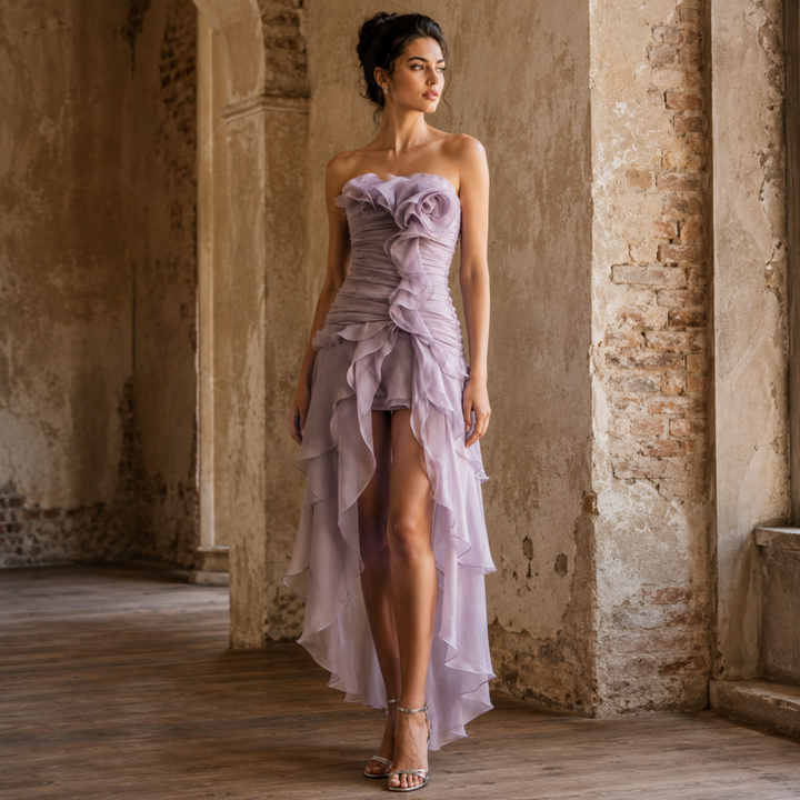 Dust & Roses Luxe Petal Cascade Dress