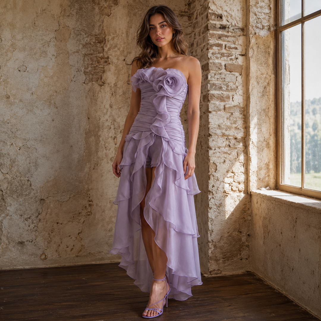 Dust & Roses Luxe Petal Cascade Dress