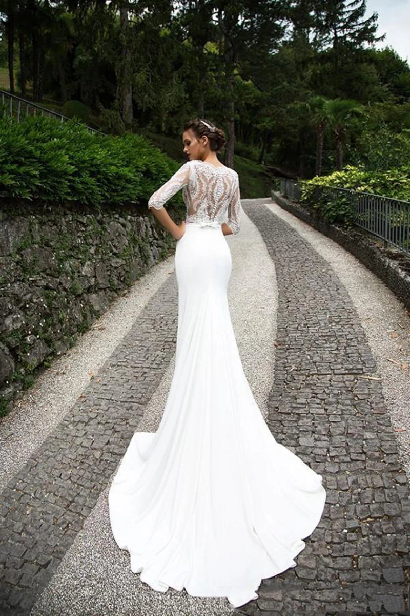 Pearl Union Verona Illusion Lace Mermaid Bridal Gown