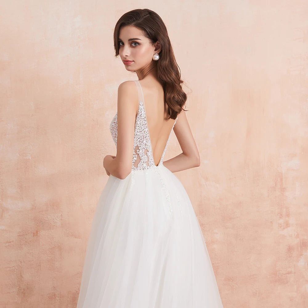 Pearl Union Crystal Skyline Beaded Bridal Gown