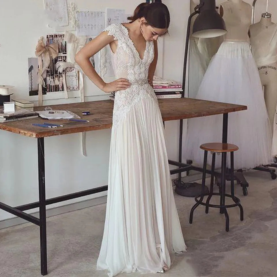 Pearl Union Jardin Étoile Ivory Lace Garden Bridal Gown