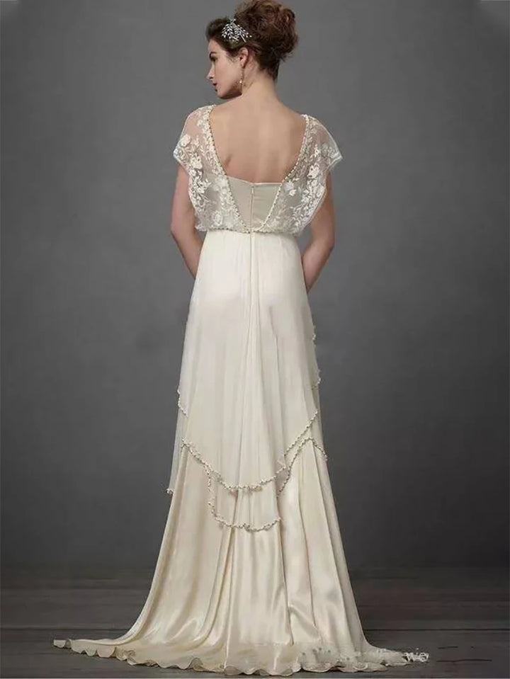 Pearl Union Willow Reverie Off-White Satin Garden Bridal Gown