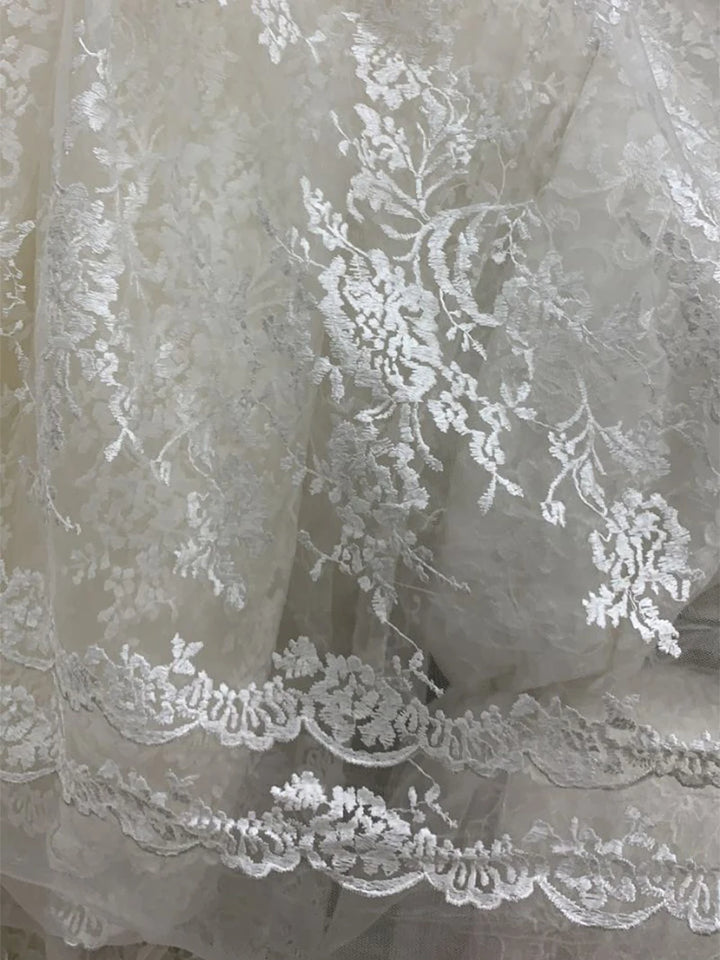 Pearl Union Willow Reverie Off-White Satin Garden Bridal Gown