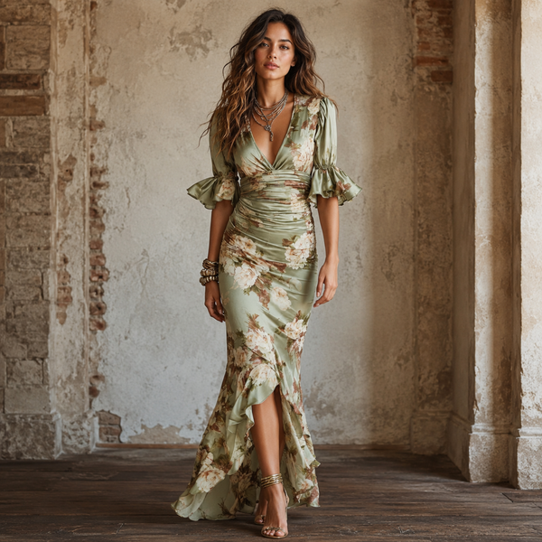 Sage Garden Reverie Maxi Dress