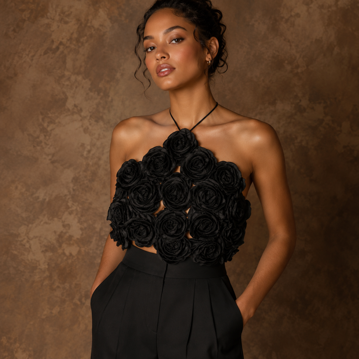 Midnight Rose Couture Top