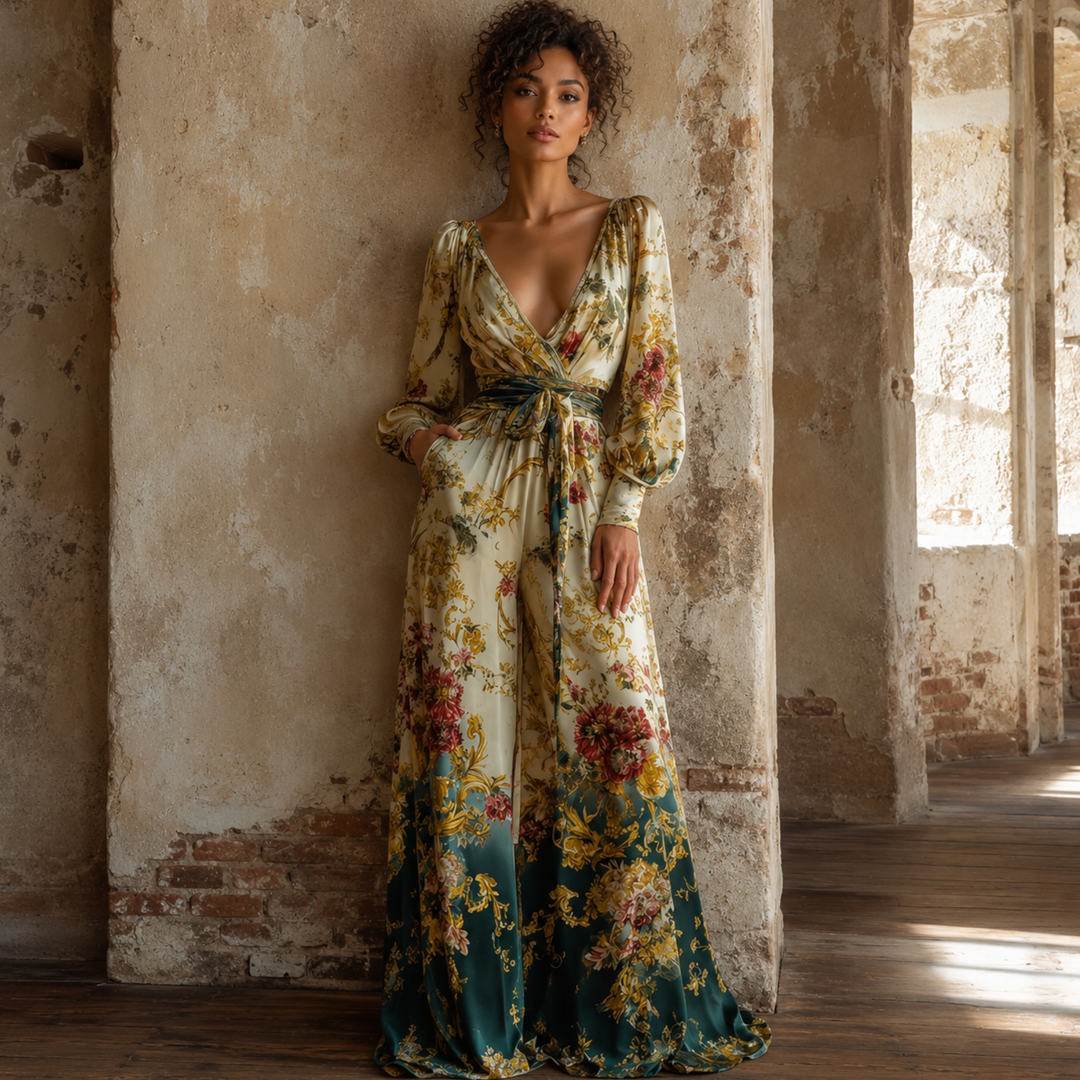 Vineyard Reverie Floral Honeymoon Jumpsuit