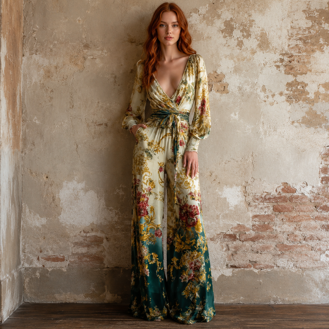 Vineyard Reverie Floral Honeymoon Jumpsuit