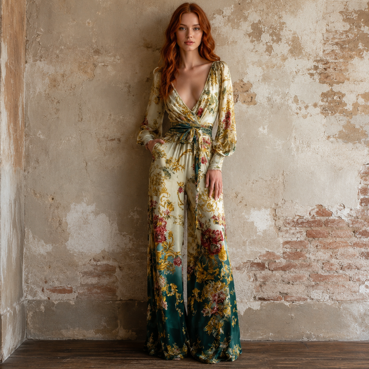 Vineyard Reverie Floral Honeymoon Jumpsuit