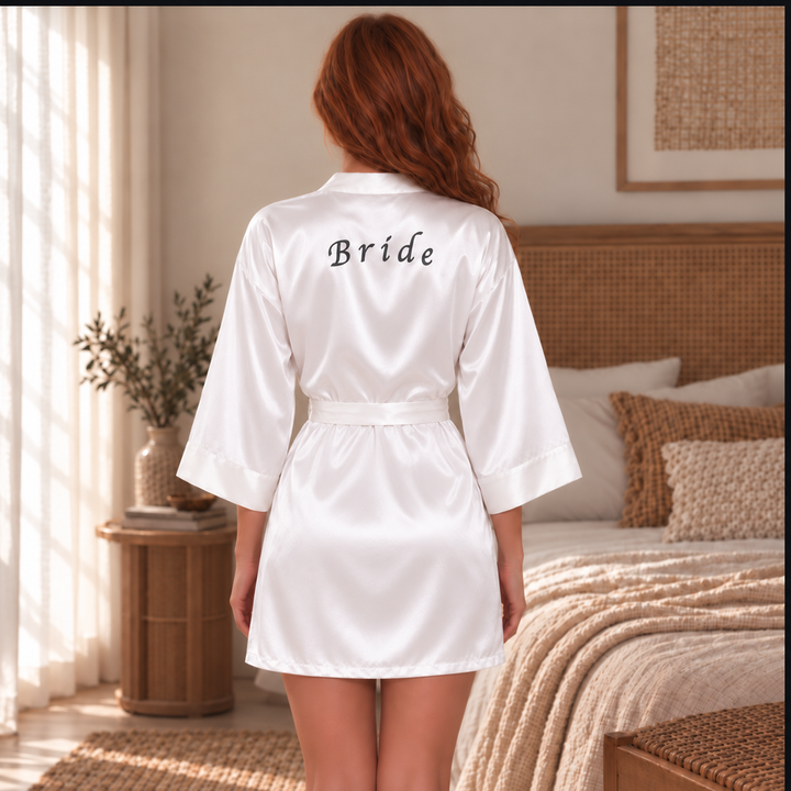 The Wedding Morning Personalized Satin Robe