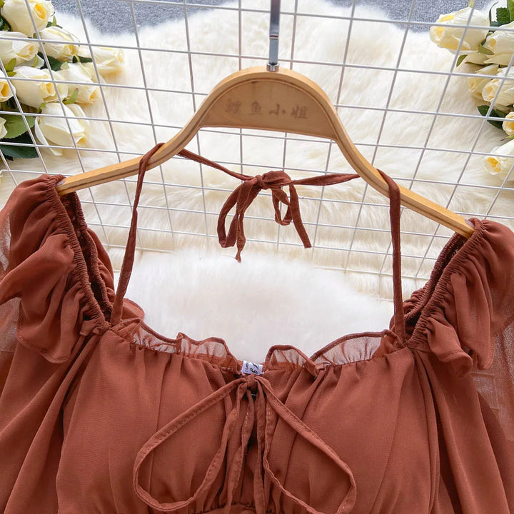 Chocolate Amour Juliet Chiffon Reception Blouse