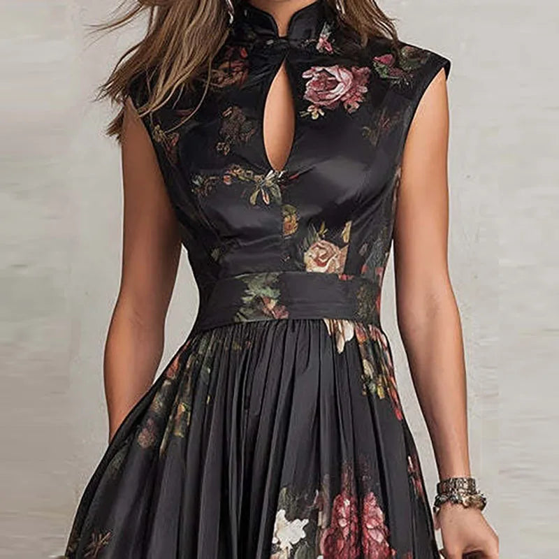 Midnight Garden Reverie Midi Dress