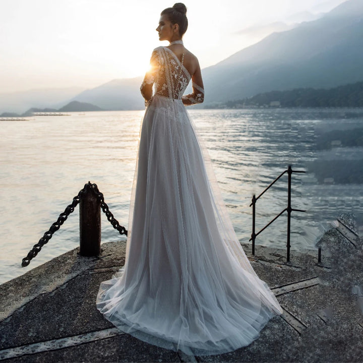 Pearl Union Amalfi Moonlight Lace Bridal Gown