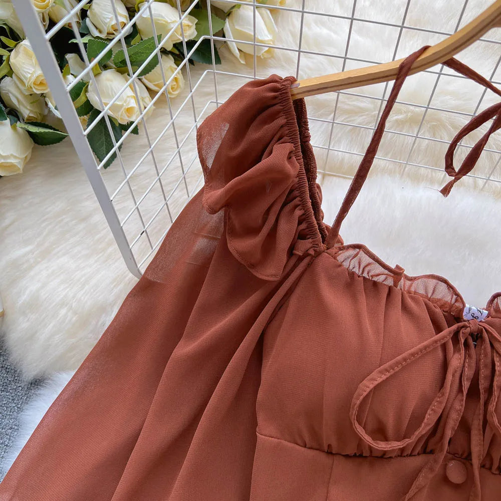 Chocolate Amour Juliet Chiffon Reception Blouse