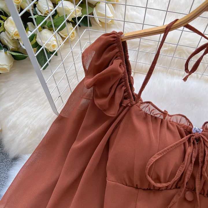 Chocolate Amour Juliet Chiffon Reception Blouse