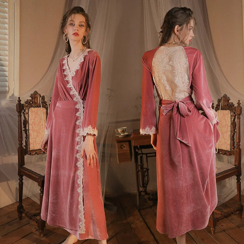 Rose Velvet Reverie Robe