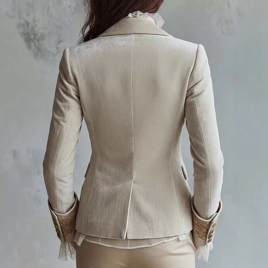 Chocolate Amour Heirloom Embroidered Blazer