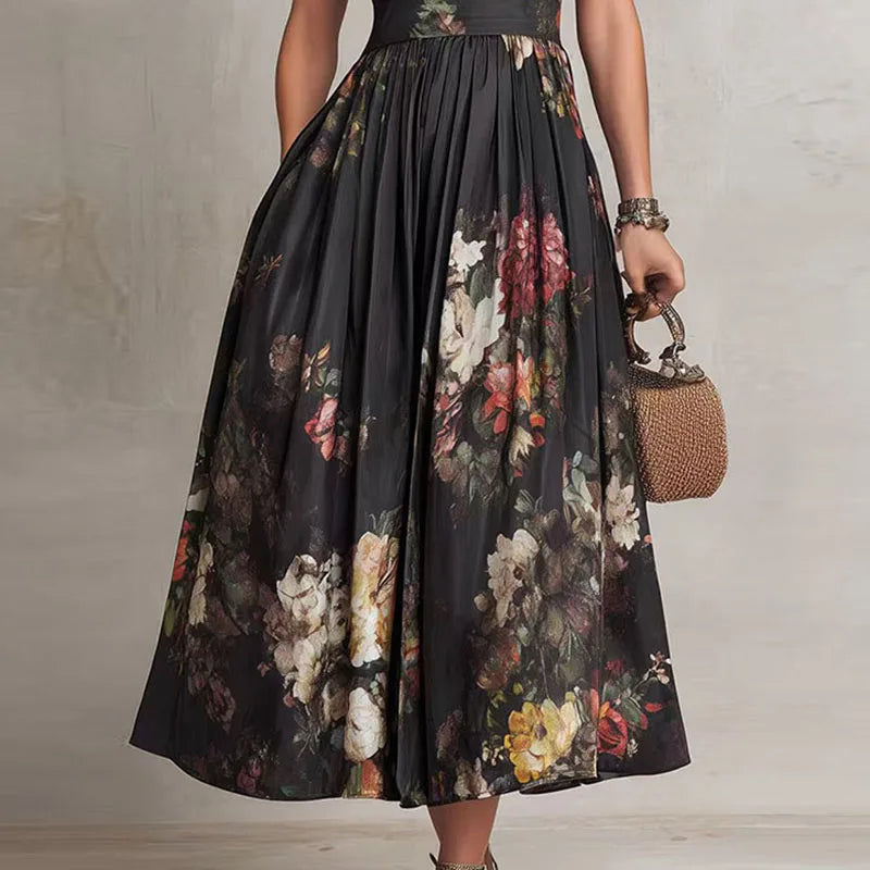 Midnight Garden Reverie Midi Dress