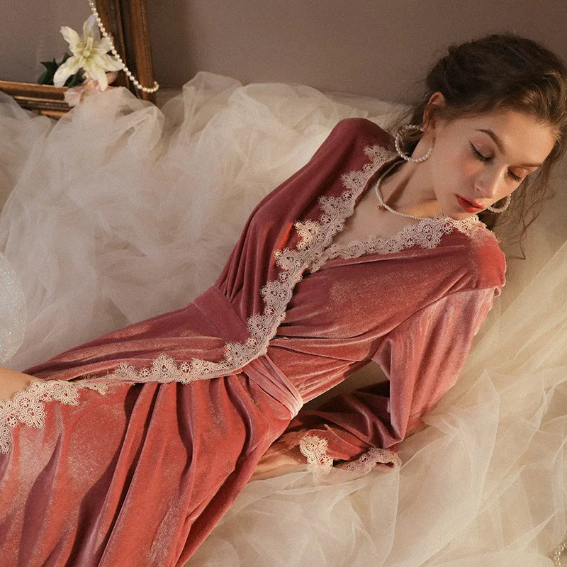 Rose Velvet Reverie Robe