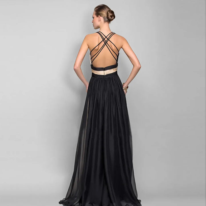 Midnight Champagne Reverie Maxi Dress