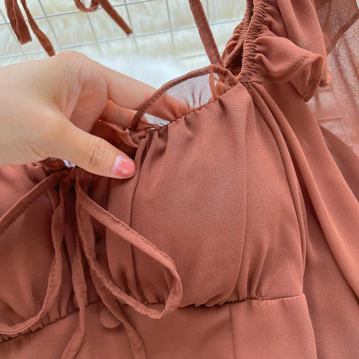 Chocolate Amour Juliet Chiffon Reception Blouse