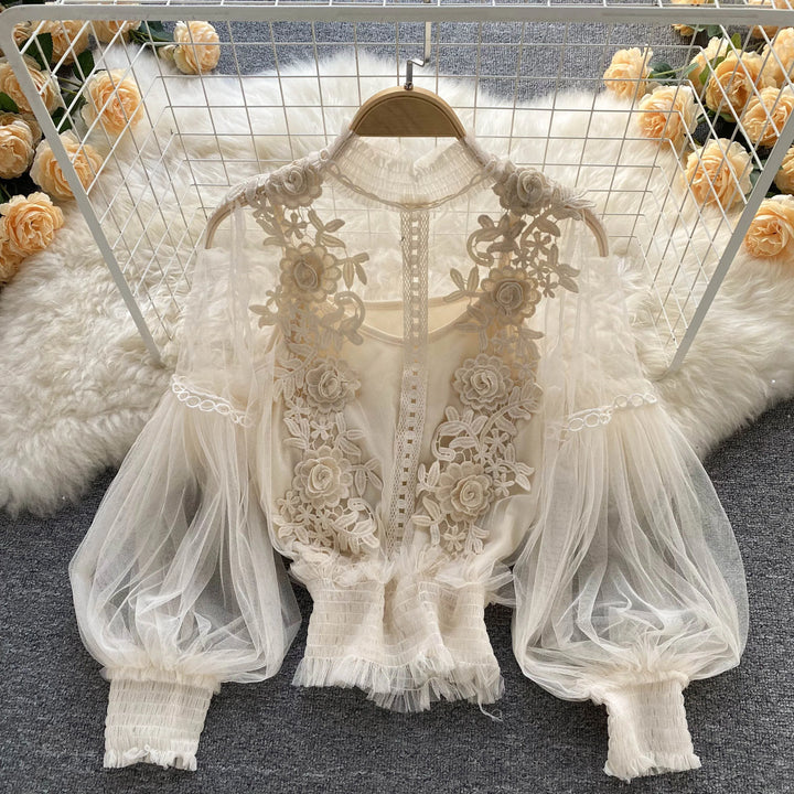 Ivory Garden Heirloom Lace Reception Blouse